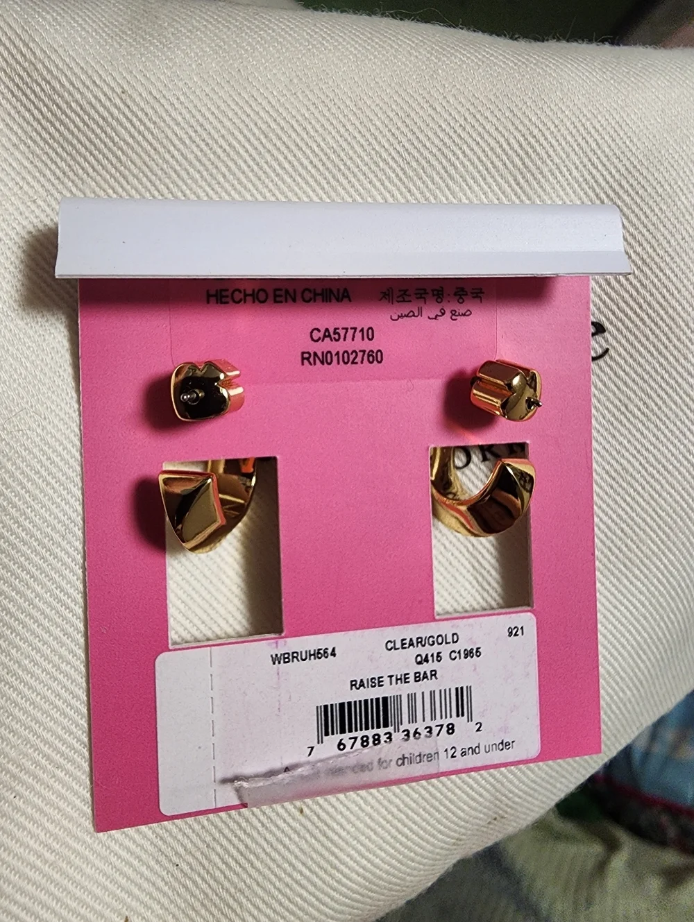 ✨️NWT✨️ Kate Spade Gold & CZ Earrings With Dust Bag - Picture 4 of 5
